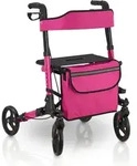 ROLLATOR Vital lila klappbar mit Sitzfl&auml;che & Einkaufstasche
