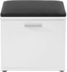 Garderobenbank Jakob ca.48,5x49x30cm Wei&szlig;,Schwarz