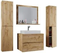 Badezimmer Lendas 5-tlg. ca. 147 cm Honigeiche