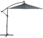 SONNENSCHIRM LED Solar Beleuchtung graphitgrau 285 cm Corval
