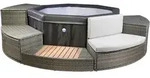 Whirlpool Netspa Octopus ca. 290 cm mit Umrandung+5 M&ouml;bel