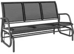 SCHAUKELSTUHL, 3-Sitzer Gartenbank, Metall, Dunkelgrau, 120 x 70 x 85 cm
