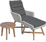 Loungesessel-Set Clavia Grau/Akazie