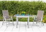 GARTENKLAPPSESSEL-SET Taupe verstellbar