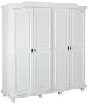 Dreht&uuml;renschrank Isny ca. 182x198x60 cm Wei&szlig;