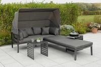 Loungegarnitur 4-tlg. Argos Metall/Textil mit Kissen
