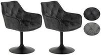 Stuhl-Set gepolstert drehbar 2er-Set