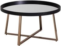 Couchtisch "WL6.002" &Oslash; ca. 78 cm, schwarz/gold