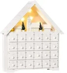 ADVENTSKALENDER Weihnachtskalender 24 Schubladen mit LED 2-in-1-Design