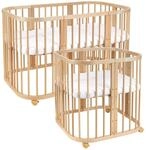 BABYBETT NATUR, 7in1 mit Matratze