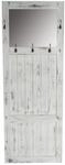 WANDGARDEROBE MIT SPIEGEL SHABBY-LOOK Wei&szlig;