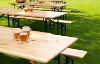 Biertisch Holz/Metall klappbar