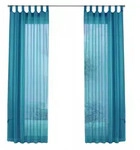 SCHLAUFENGARDINEN Voile 2er Set 225x140 cm T&uuml;rkis