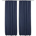 VORHANG Amelie TK mit Kr&auml;uselband 140x245cm Blau (2tlg)