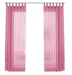 SCHLAUFENGARDINEN Voile 2er Set 245x140 cm Rosa