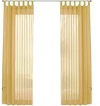 SCHLAUFENGARDINEN Voile 2er Set 245x140 cm Gelb