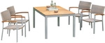 Gartengarnitur 5-tlg. Silano Alu/Holz/Kunststoff