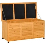 GARTENBOX, Kissenbox, Aufbewahrungsbox, wetterbest&auml;ndig, Massivholz, Gelb