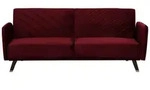 3-SITZER-SCHLAFSOFA Samtstoff Rot Senja