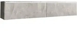 TV-Lowboard mit LED ca. 140x30 cm Beton Optik