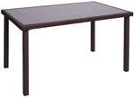 POLY-RATTAN TISCH rechteck Braun