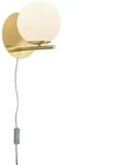 Wandleuchte Pure Wei&szlig;/Messingfarben max. 28Watt Wandlampe