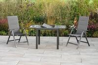 Gartentisch in Graphitfarben ausziehbar