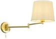 Wandleuchte Lyon Wei&szlig;/Messingfarben max. 60Watt Wandlampe