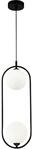 Pendelleuchte Ring Schwarz/Wei&szlig; max. 25 Watt