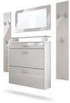 GARDEROBE Malea Front in Sandgrau Hochglanz