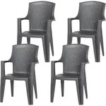 Stapelsesses-Set 4er-Set Anthrazit