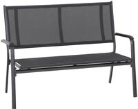 Gartenbank Metall/Textil 2-Sitzer Tesoro