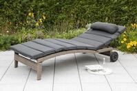 Gartenliege Andalusia Metall/Kunststoff mit Auflage