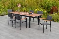 Gartentisch Paxos Graphit/ Naturfarben