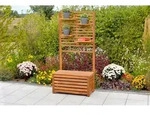 Sichtschutz mit Box Holz