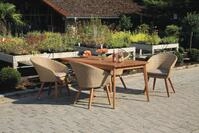 Gartengarnitur 5-tlg. Holz/ Metall/Kunststoff/Textil