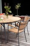Gartenstuhl Ellen Anthrazit/Teak stapelbar