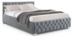 POLSTERBETT Nizza Dunkelgrau 140x200 cm mit Bettkasten und LED