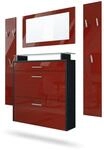 GARDEROBE Malea Front in Bordeaux Hochglanz