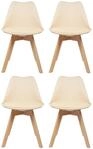 Stuhl-Set Scandi 4er-Set Beige