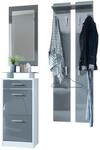 GARDEROBE Loret Front in Grau Hochglanz