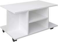 Couchtisch Findula Wei&szlig; 6 F&auml;cher