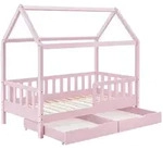 KINDERBETT Marli rosa 80x160 cm mit Bettkasten