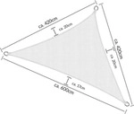 SONNENSEGEL SolVision PS9 420/420/600 cm dreieckig Wei&szlig; PE
