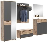 Garderobe Mason 5-teilig ca.280x200x38cm Grau
