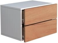 Nachtk&auml;stchen USAL L 45 Wei&szlig;, Eichefarben