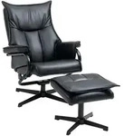 RELAXSESSEL, Kunstleder, Stahl, Schwarz