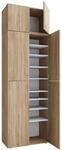 Schuhschrank Lona XXL ca.70x223x39cm Eiche Dekor