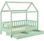 KINDERBETT Marli mint 90x200 cm mit Bettkasten