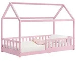 KINDERBETT Marli mit Matratze rosa 90x200 cm
